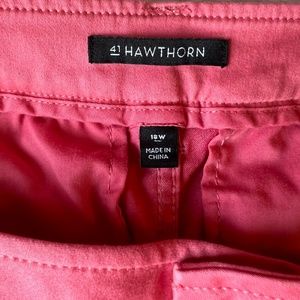 41 Hawthorn Plus Size Pink Chino Pants - Ankle Length - 18W